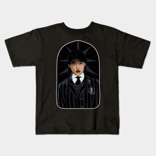 wednesday likes black Kids T-Shirt